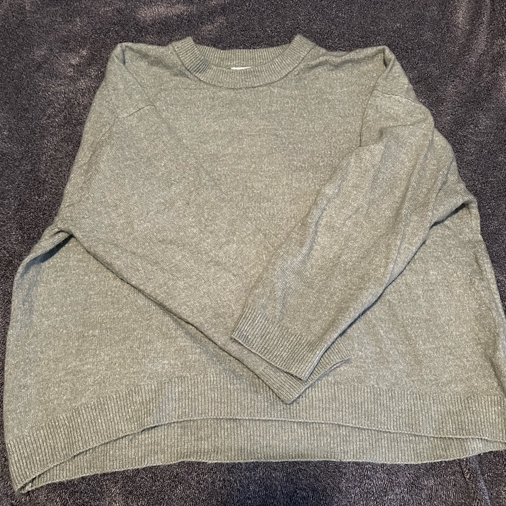 Green knit sweater